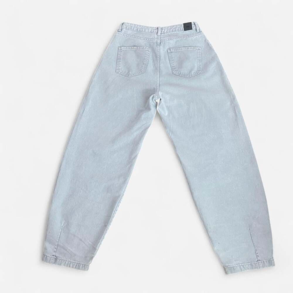 zara light wash baggy balloon/barrel jeans, size 2 - Picture 6 of 8